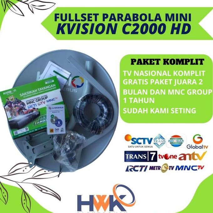 Paket Fullset Parabola Mini 45Cm Merah + Lnb Ku-Band 1Tv + Receiver + Kabel Kualitas Terbaik Harga T