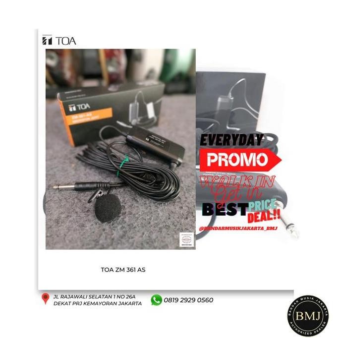 BARU MIC JEPIT TOA ZM-361-AS / CLIP ON BMJ - MIC TOA ASLI