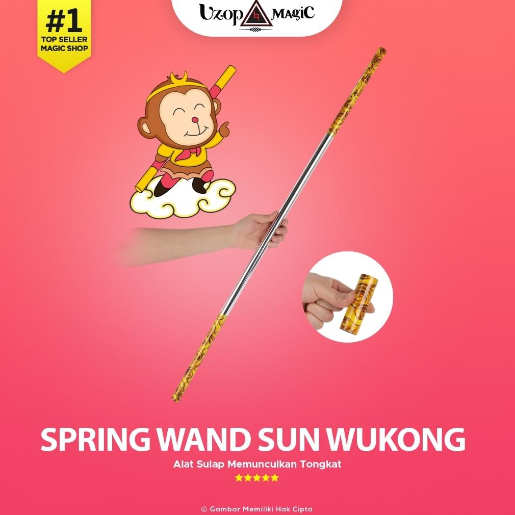 Alat Sulap Spring Wand Sun Wukong Version - Sulap Memunculkan Tongkat DiM