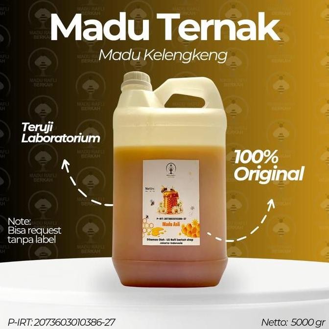 

TERMURAH MADU KELENGKENG 5KG ORIGINAL - MADU ASLI TERUJI LAB P-IRT
