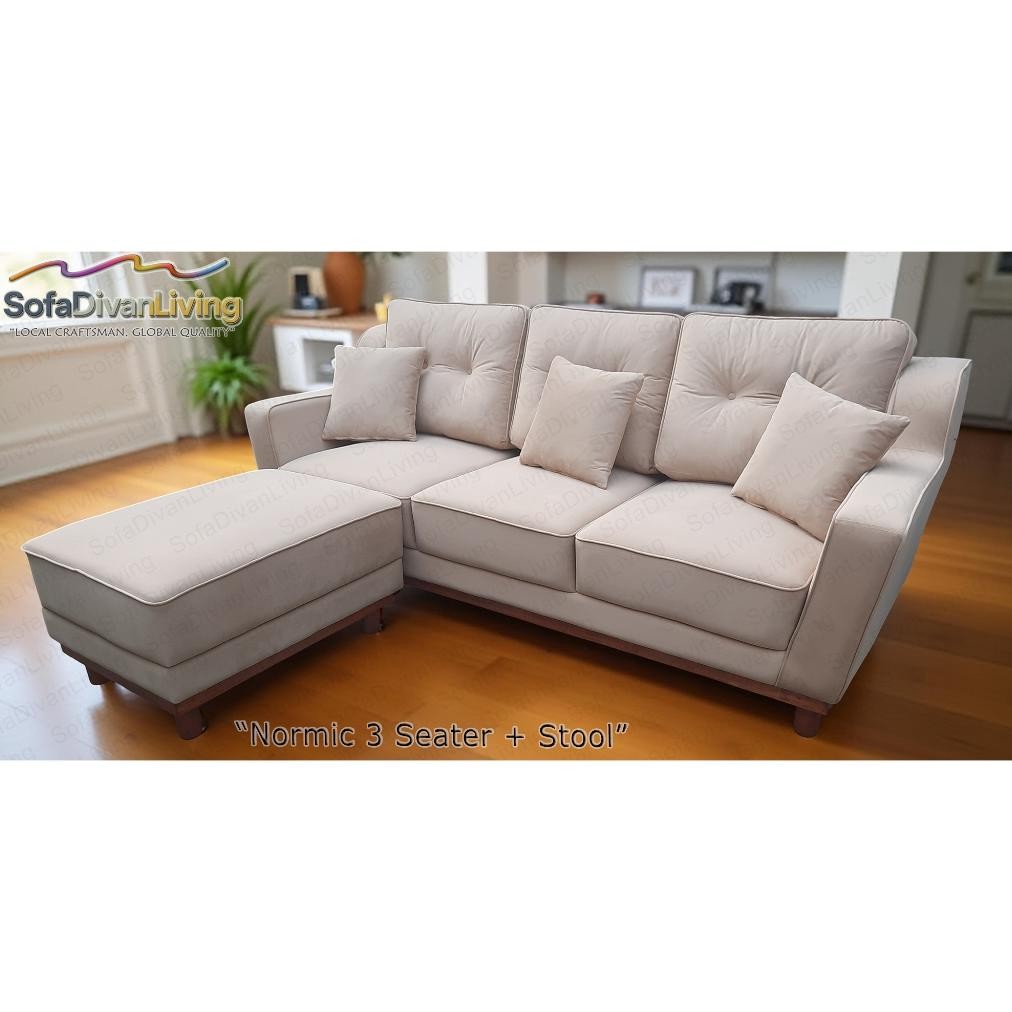 Grosir Sofa Minimalis Normic 3 Seater 2 Seater + Stool Storage | Sofa Ruang Tamu Modern Nyaman & Ele