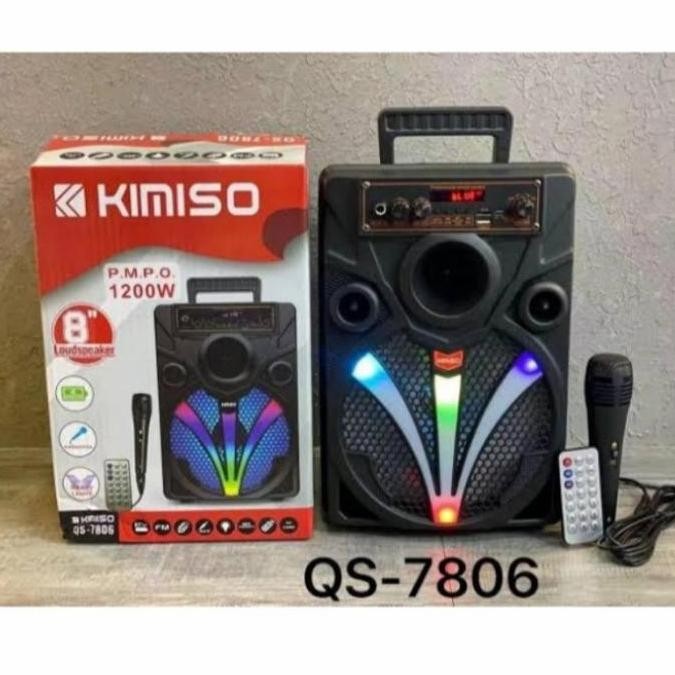 BARU SPEAKER BLUETOOTH KIMISO QS7806 KARAOKE + MIC WIRELESS + REMOTE