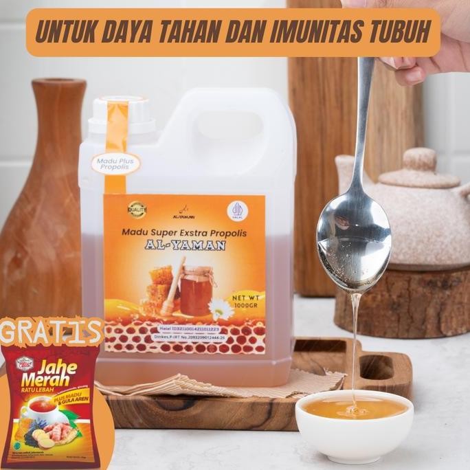 

TERMURAH MADU MURNI ASLI 1KG + PROPOLIS - HERBAL SYRUP HONEY ORIGINAL