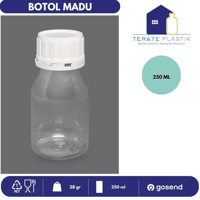 

TERMURAH BOTOL MADU KOSONG 250ML (20 PCS) - KEMASAN MADU PLASTIK BANDUNG