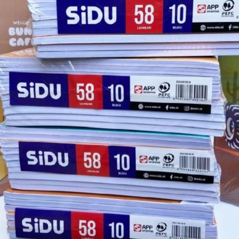 

Buku Tulis SINAR DUNIA 58 Lembar 1 pack isi 10 Buku/ SIDU ORIGINAL