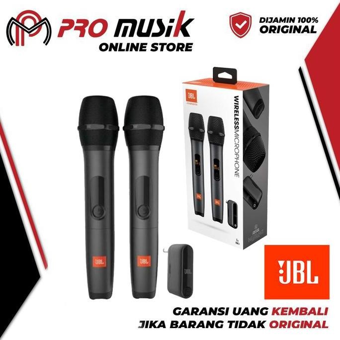 BARU JBL AS2 MIC WIRELESS SET 2 MICROPHONE PARTYBOX SPEAKER KARAOKE IMS RESMI