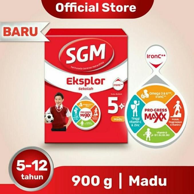 

TERMURAH SGM 5+ 900GR RASA MADU - SUSU ANAK USIA 5 TAHUN KE ATAS