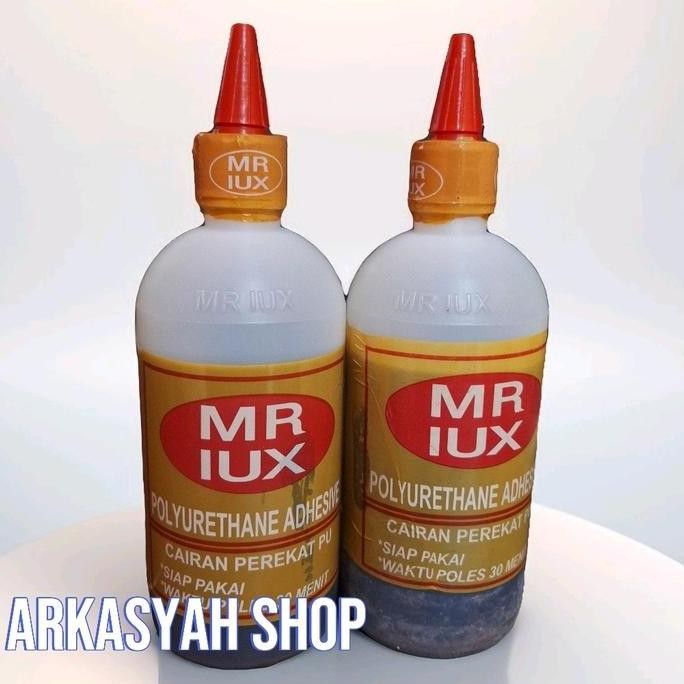 

TERMURAH LEM PU MR LUX 1/2KG (2 BOTOL) | LEM SERBAGUNA KAYU BUSA MADU PU KUAT