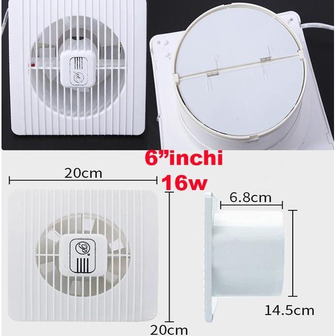 Promo / Terlaris exhaust fan kipas ventilasi kamar mandi dapur penghilang bau knalpot volume udara b