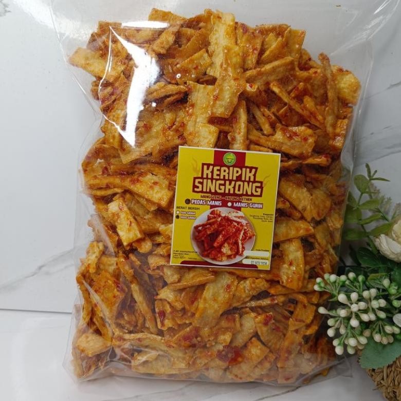 

1Kg Keripik Singkong-Manggleng-Balung Kethek, Pedas Manis & Manis Gurih