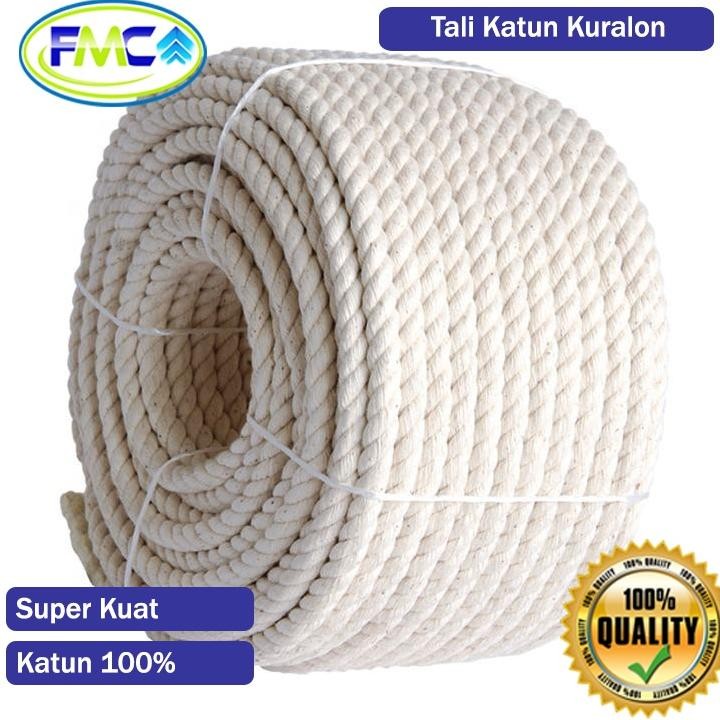 

Gr-8 Tali Tambang Katun 10Mm 12Mm Kuralon Guralon Rope Bahan Kain Warna Putih Asli Import Tampar Pengikat Barang Dekorasi Kerajinan Gantungan Tarik Tambang Outbond Pengaman Safety