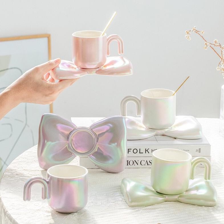 Berkualitas Cangkir pita Keramik / Cangkir Unik / Cangkir Multifungsiko