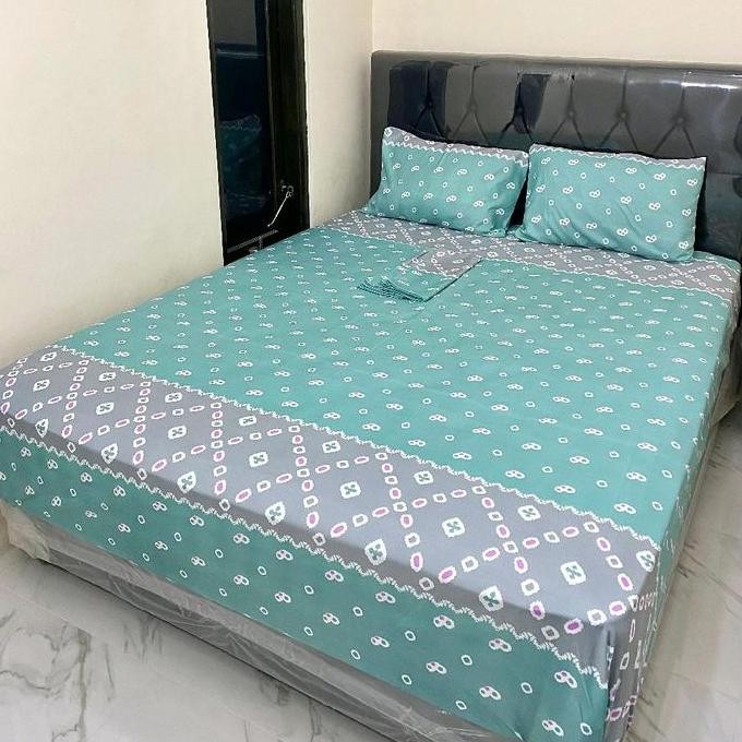 Sprei motif jumputan terlaris ukuran komplit Sprei jumputan solo Sprei jadul