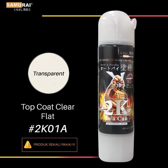 Sale Cat Semprot Samurai Paint 2K01A Clear Doff - Pilox Clear Coat 2K Anti Gores