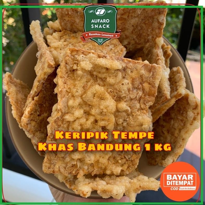 

1 Kg Keripik Tempe Khas Bandung Kiloan Pedas Renyah Aufaro Snack