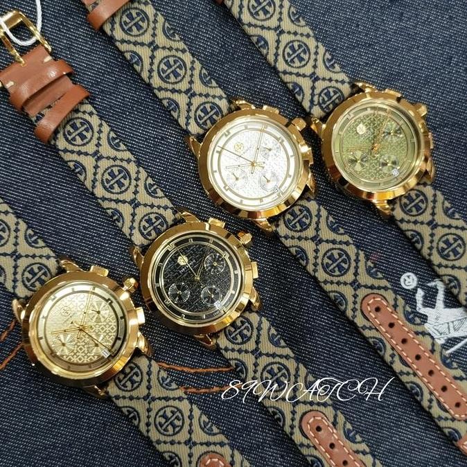 Ori - Jam Tangan Wanita Tory Burch Tbw1035 Original - Strap Kulit Leather