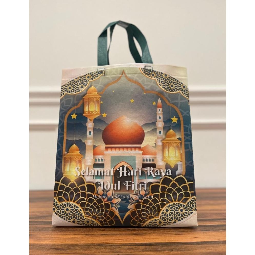 

fsd-34 dfg-88 (LUSINAN) Goodie Bag Lebaran Idul Fitri Full Colour Standing Box Premium Handle Sembako Ramadhan Original Murah