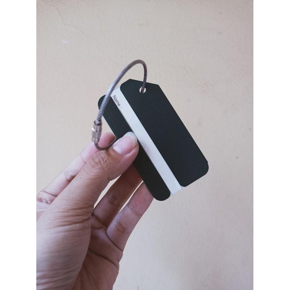 Name Tag Koper Custom / Nametag Koper Tas / Luggage Tag Aluminium