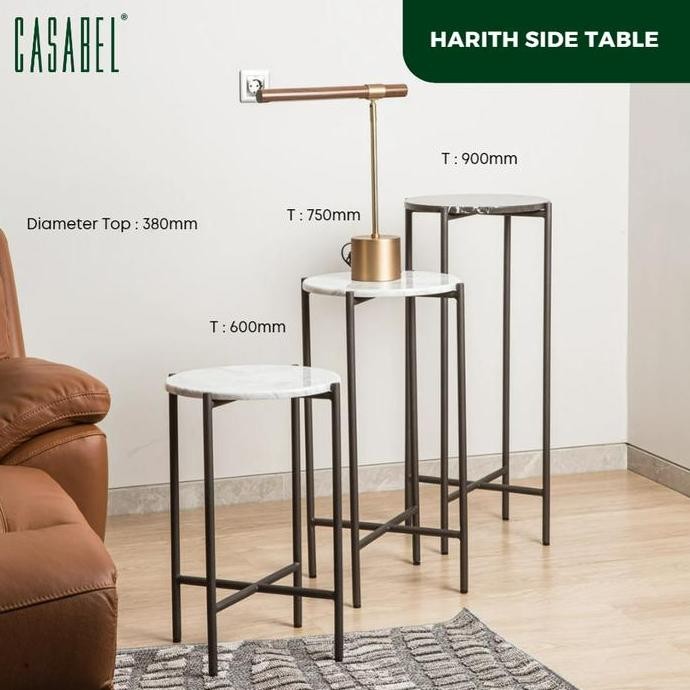 Side Table / CASABEL Harith Side Table - 1 Top Table
