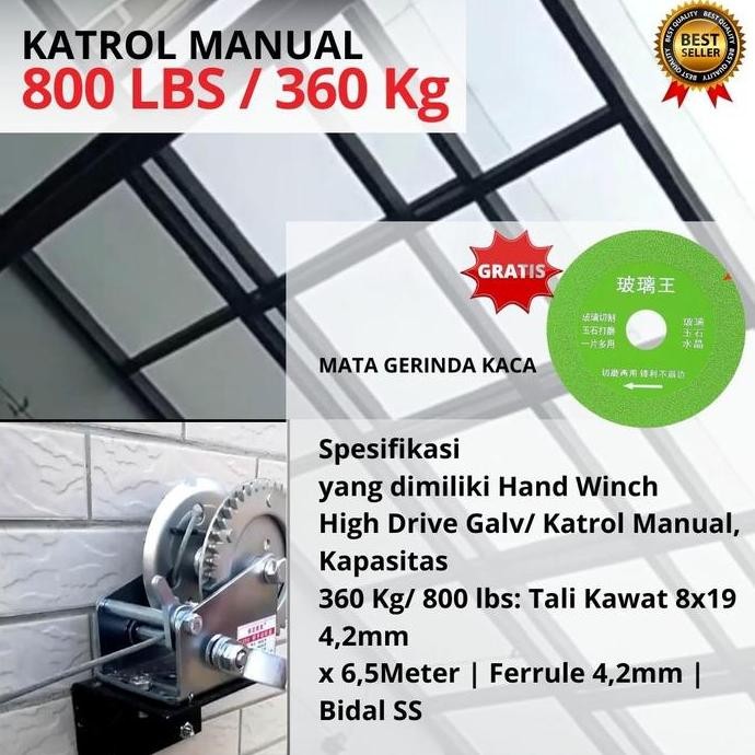 ready katrol 1 set Kanopi Kaca Sliding geser buka tutup canopy tempred Kerek