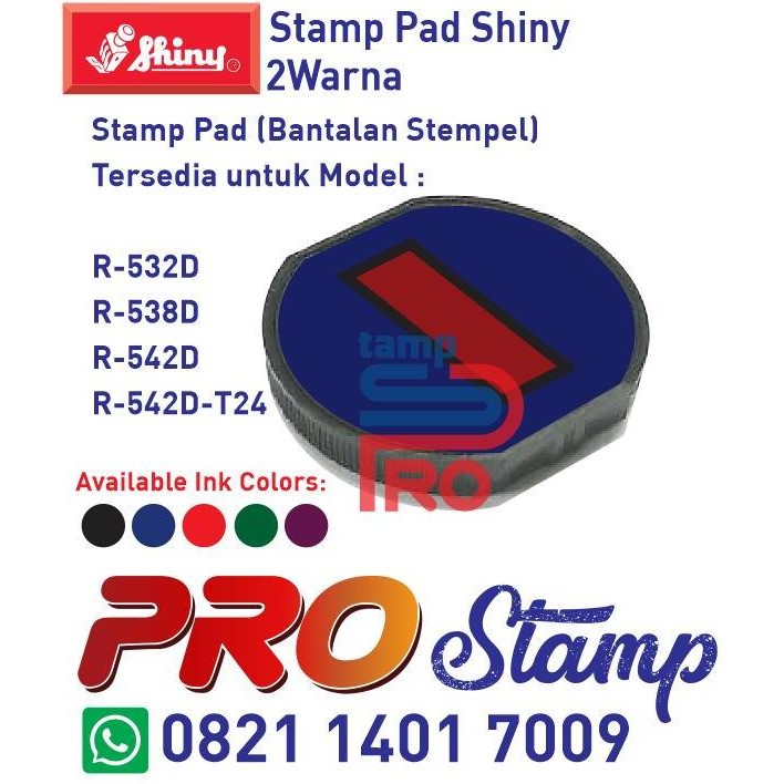

TERBARU SHINY INK PAD R-532D R-538D R-542D BANTAL STEMPEL TINTA REPLACEMENT ORI