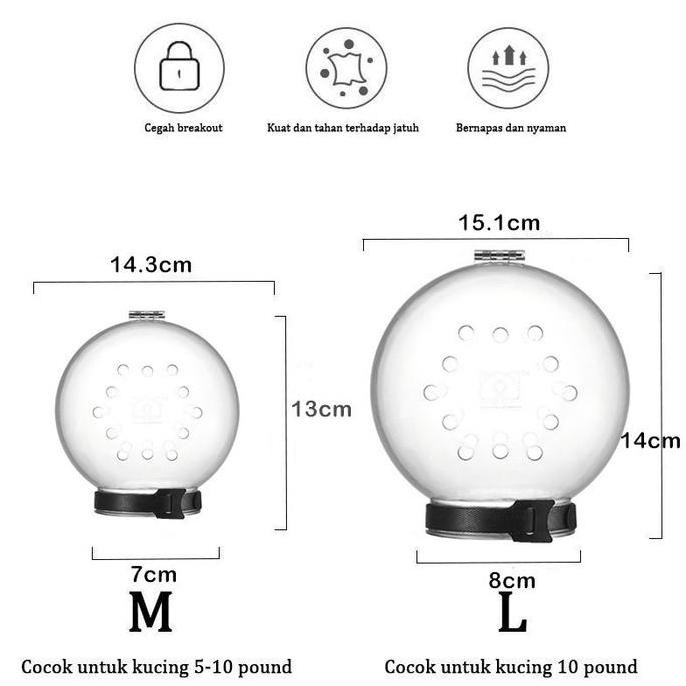 Promo AimayaPet Penutup Kepala Kucing Anjing | Muzzle Anti Gigit Brongsong Peliharaan