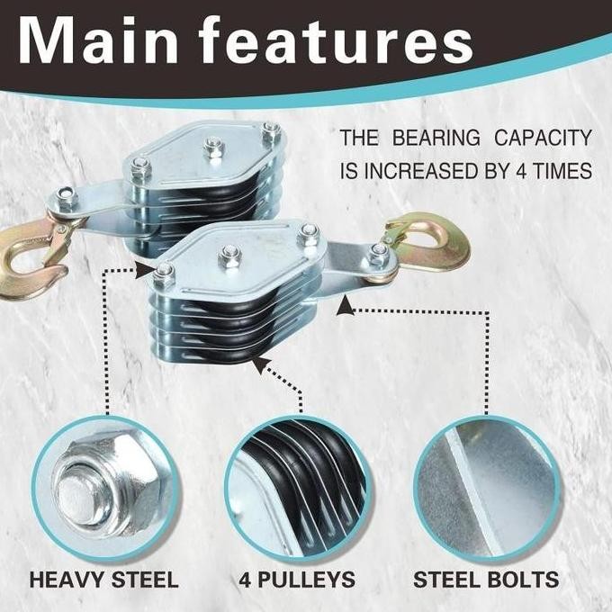 ready 20m Alat Katrol Barang Manual Alat Derek Manual Katrol Kerekan Alat Derek Manual Katrol Manual