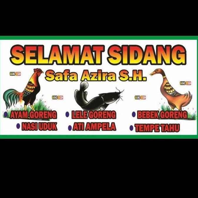 ready spanduk banner ulang tahun /sidang / wisuda design pecel lele