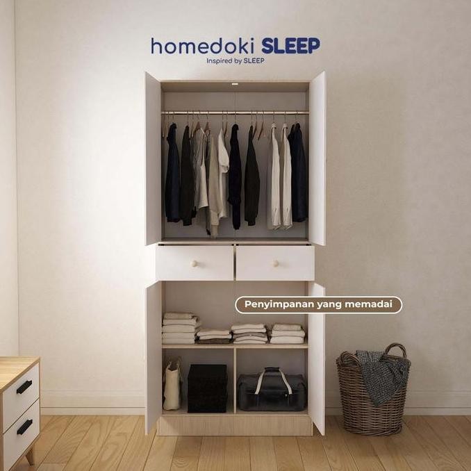 Lemari Pakaian Kayu 2 Pintu/ Wardrobe Minimalis/ Wardrobe Baju 2 Pintu/ Lemari Pakaian Minimalis Put