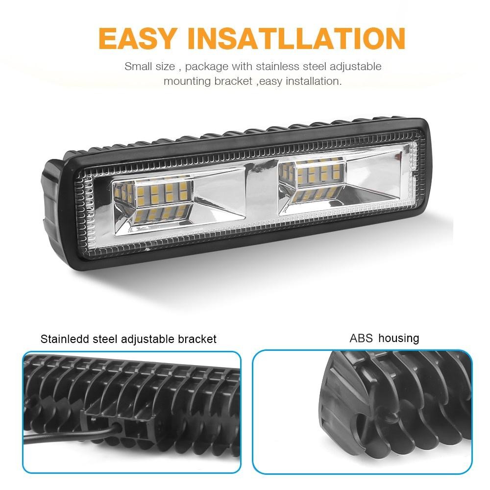 Tgs 1Pc Lampu Tembak Sorot 12 Mata 50 Watt 6000K 12-24V Anti Panas Lampu Sorot Foglamp Motor Mobil T