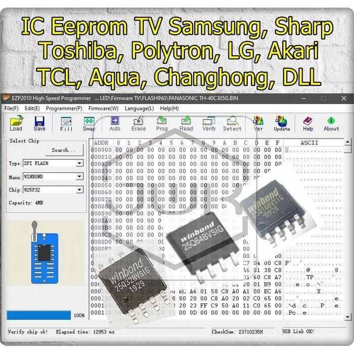 DS IC Eeprom Firmware TV LED 25Q32 25Q64 25L32 25L64
