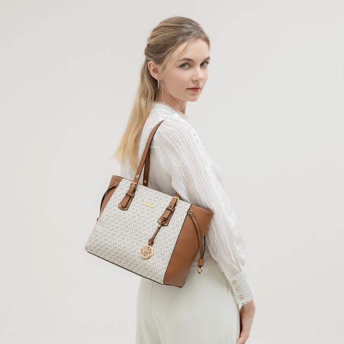 LB [SPECIAL LIVE] MKMC SHOP Ashley Totebag Wanita Tas Kantor Jinjing Shoulder Bag Totebag Cantik Bua