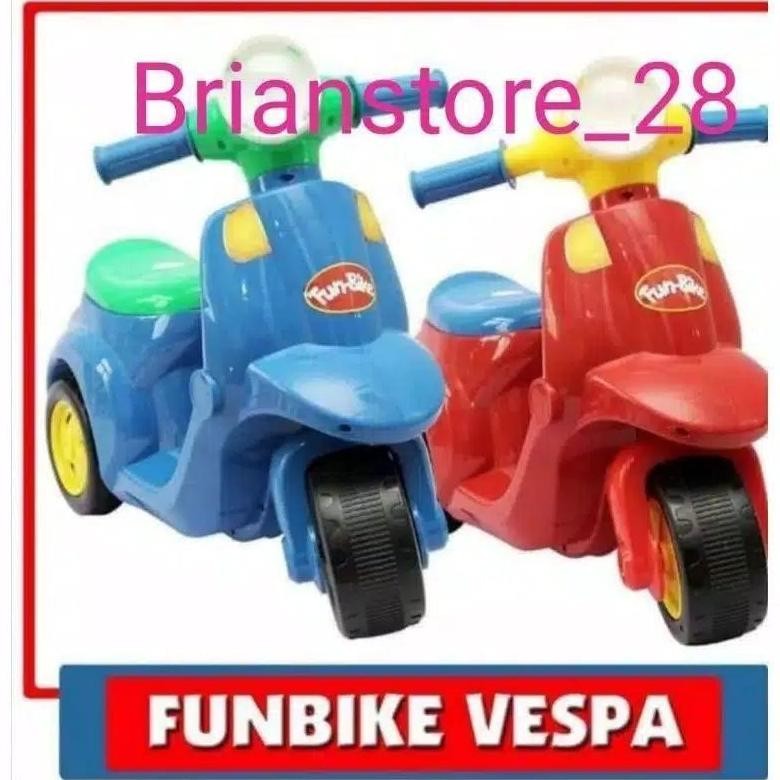 Terlaris Vespa Anak Funbike Tanpa Musik Warna Cerah