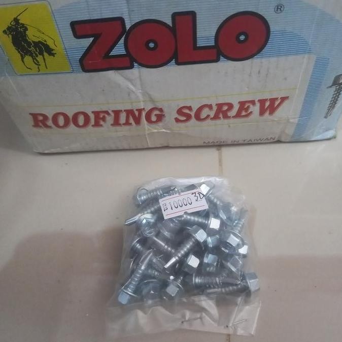 Baut Baja Ringan / Baut Rooping / Baut Baja Bingan 12X20 Zolo 30 Pcs