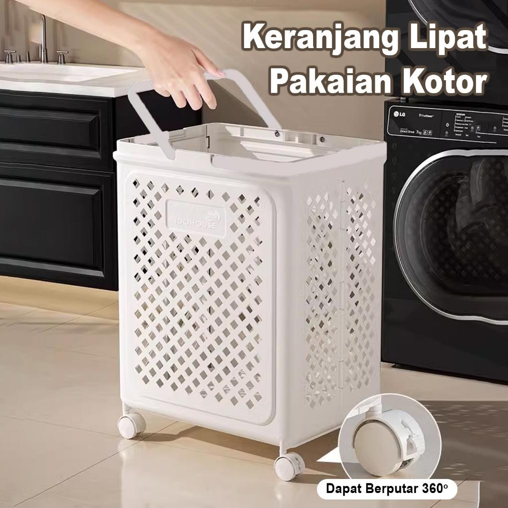 TERBARU Laundry Tempat Cucian Pakaian Baju Anak Bayi Kotor  Plastik Murah Keranjang Baju Lipat Porta