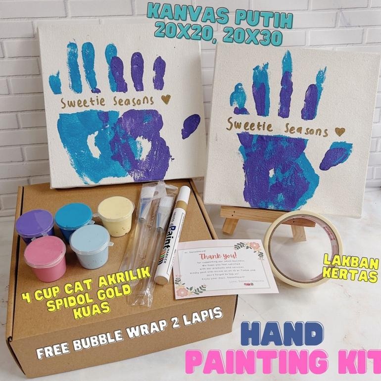 

Uy-23 Diy Hand Painting Kit Canvas Putih By Sweetie Seasons | Kanvas Cap Tangan Couple | Canvas Lukis Uy-23