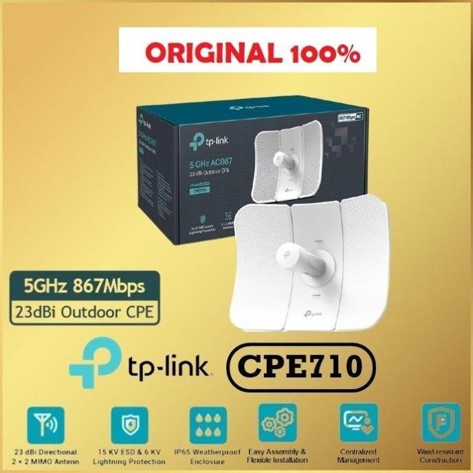 Cpe710 Tp-Link 5Ghz Ac 867Mbps 23Dbi Outdoor Tplink Cpe 710 Device