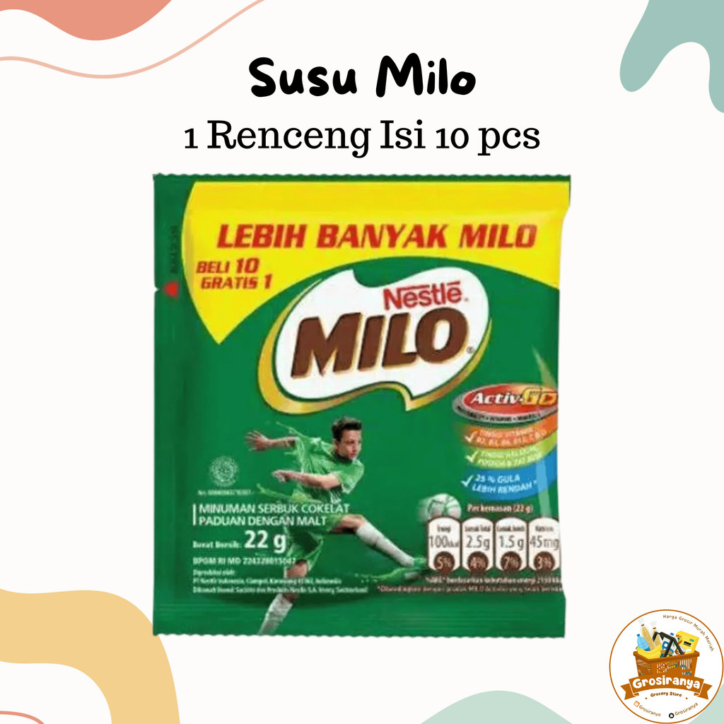

Nestle Susu Milo Sachet 1 Renceng Isi 10 pcs