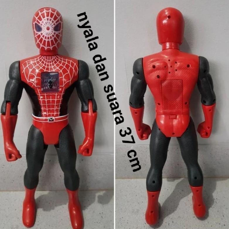 Mainan Robot Spiderman Nyala Dada dan suara DiM