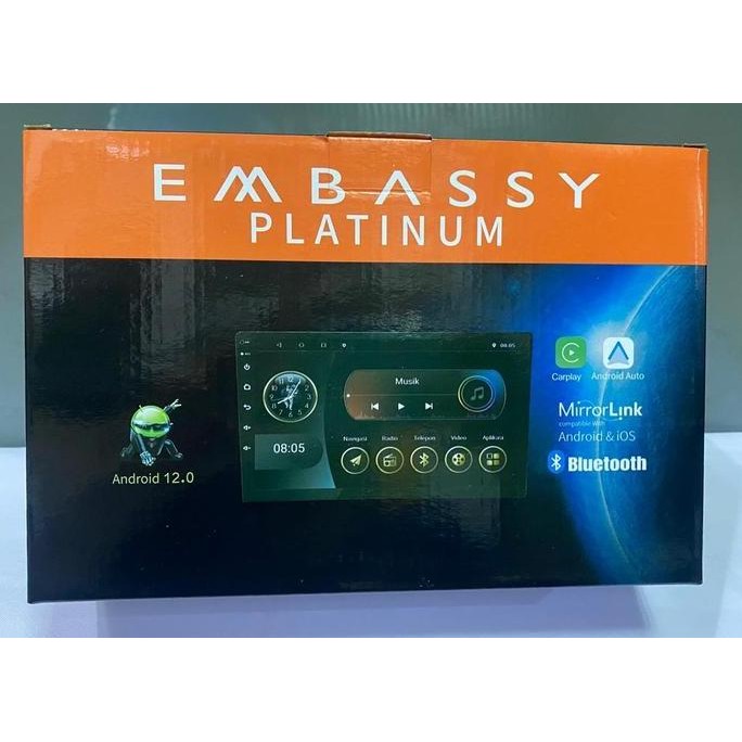 New Head Unit Android Embassy Platinum Saturnus 9 Inch Doubledin Termurah Garansi