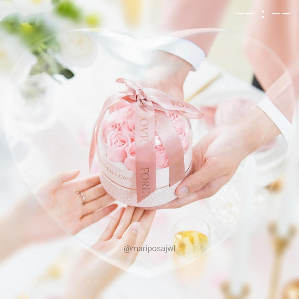 Mariposa Kotak Perhiasan ACRYLIC Premium Set Kalung Anting Cincin/Jewellery/Koin Emas Flower Box MUR