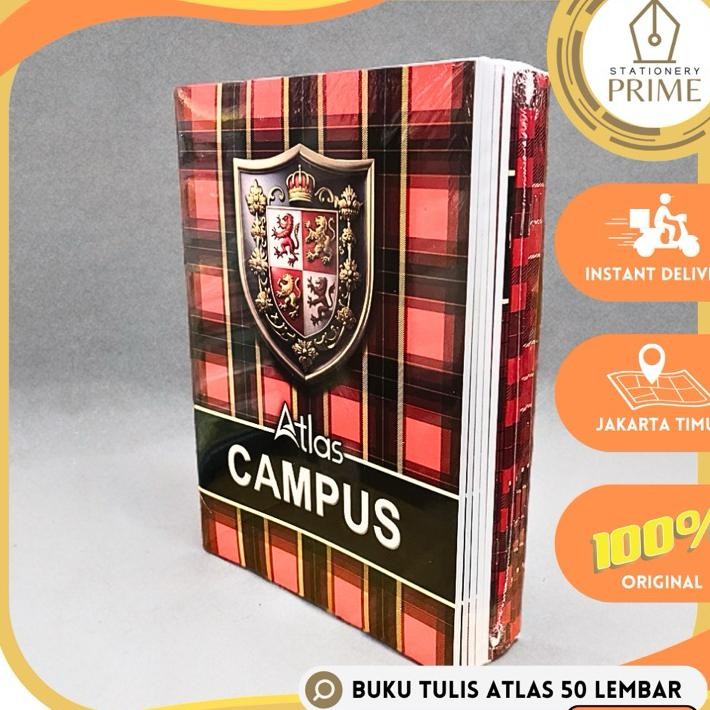 

Buku Tulis Atlas Campus 50 Lembar Ukuran Boxy Maxi 25X18Cm Untuk Pelajar Smp Sma 1 Pak Isi 10 Buku