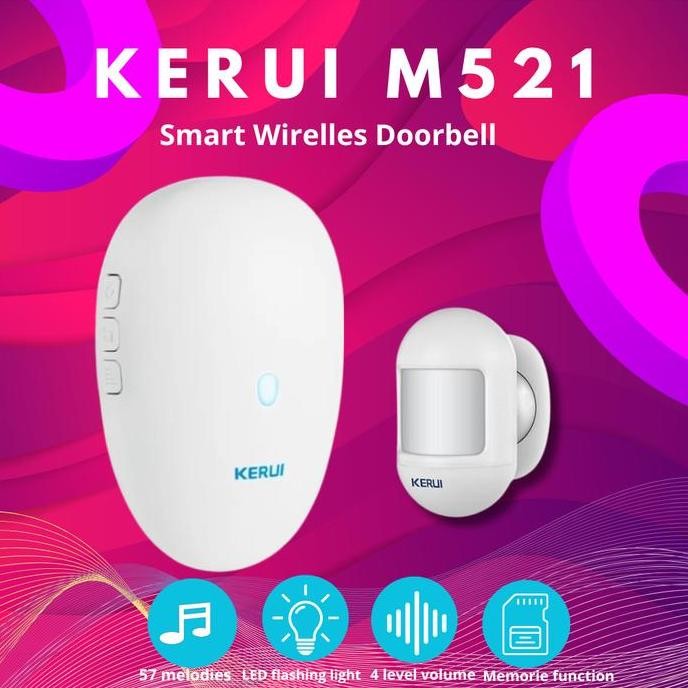 Bel Sensor Gerak Wireless Kerui M521  Bel Rumah Sensor Gerak Mini P831