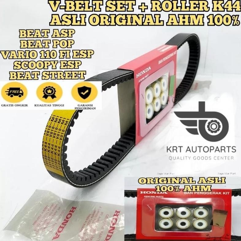 VANBELT V-BELT ORIGINAL SET ROLLER K44 BEAT FI ESP , SCOOPY FI ESP , VARIO 110 FI ESP AHM 23100-K44-