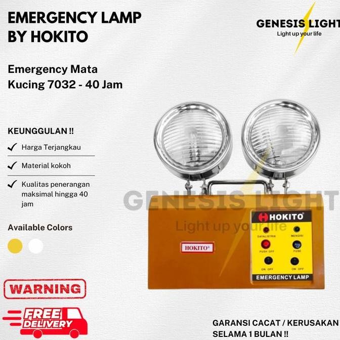 Hokito emergency led kuning 2 mata 7032