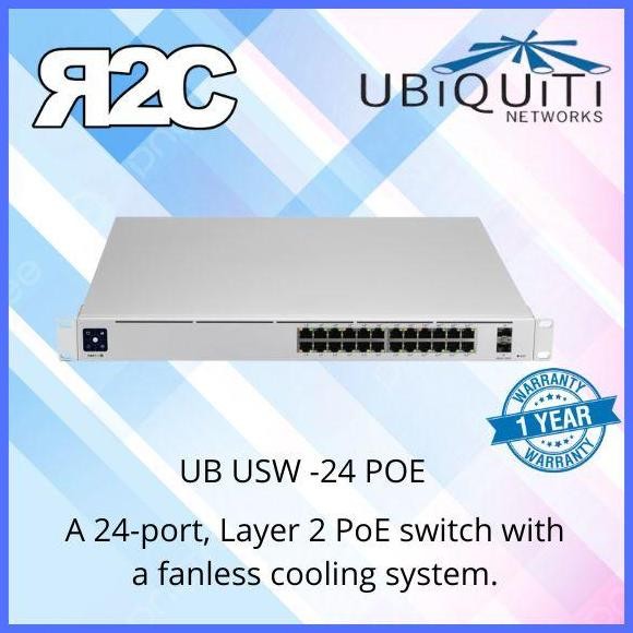 Ubiquiti Usw-24-Poe 24-Port Managed Poe Switch New Stok