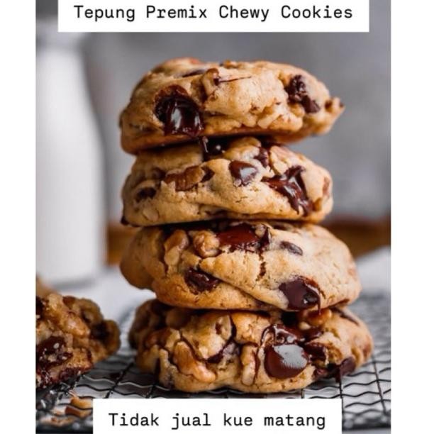 

Premix Vanilla Chewy Cookies 500 Gram Tepung instant Untuk Buat Kue Kering