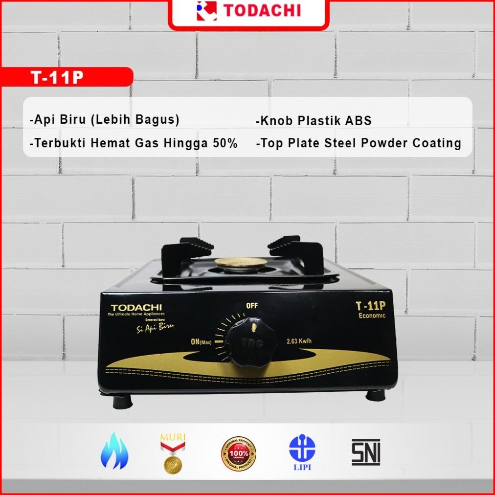 Terlaris Todachi Kompor Gas 1 Tungku T-11P Kompor Satu Tungku Gas Lpg Gas Alam