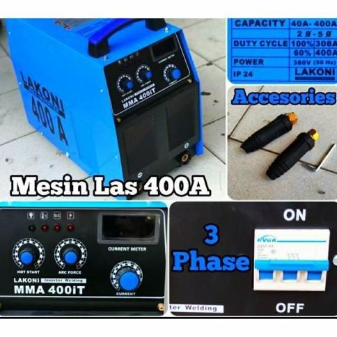 Mesin Las / Travolas Lakoni 400A 3 Phase 400iT IGBT Lakoni MMA 400 iT