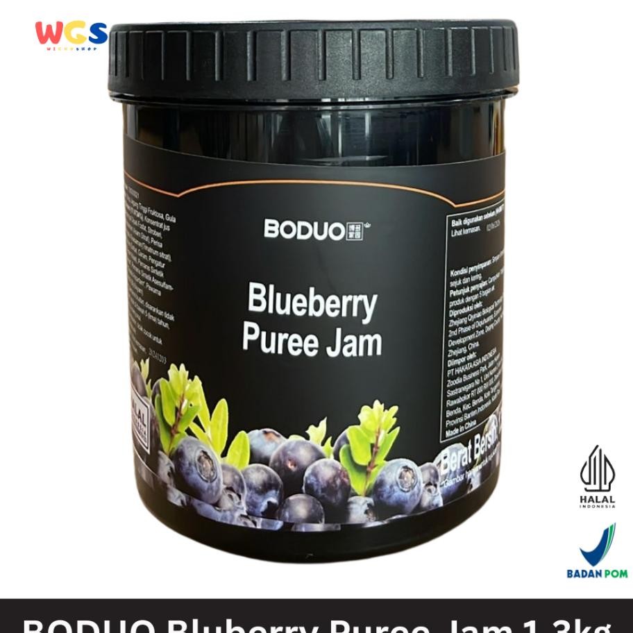 

Boduo Blueberry Puree Jam 1.3Kg Selai Blueberry Dengan Tekstur Lembut